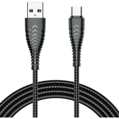 Кабель USB-A to USB-C Veger 2.4A V104 1.2m Black (6970453554600)