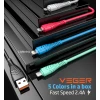 Кабель Veger V105 USB A до Lightning 2.4A 1.2 м Black (6970453554617)
