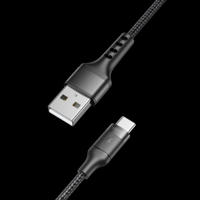 Кабель Veger AC03 USB A - Type C PD 5A 25W 1.2 м Black (6970453554839)