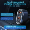 Автозарядка Veger CC53 2xUSA 2xUSB-C PD QC 66W Black (6970453555980)