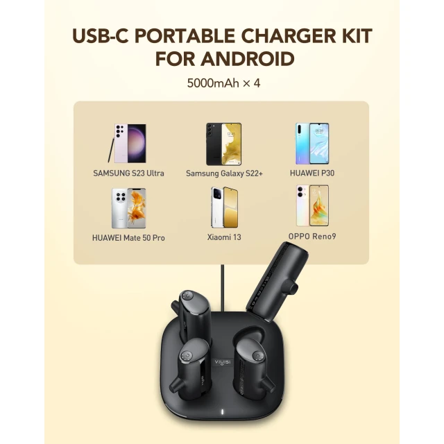 Powerbank Veger Pogo W007CK 5000 mAh Black (4 pack) (6970453557465)