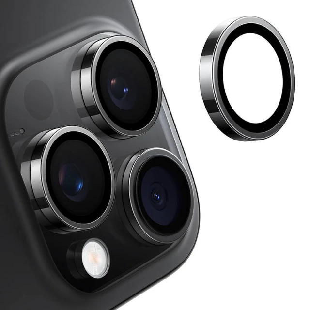 Стекло на камеру Torras Lensguard iPhone 16 Pro Max Black (X00FX1569)