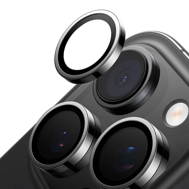 Стекло на камеру Torras Lensguard iPhone 16 Pro Max Black (X00FX1569)