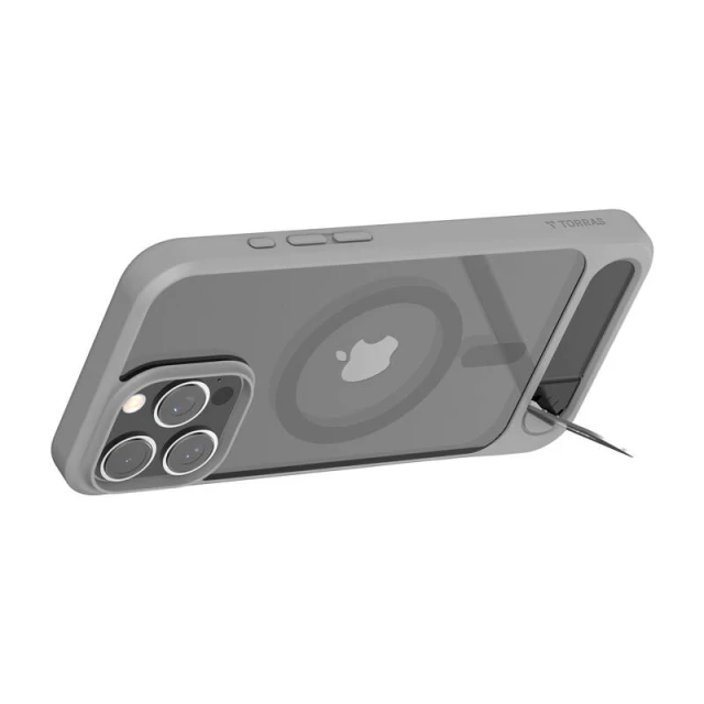 Чехол магнитный TORRAS Pstand Series для iPhone 16 Pro Max Gray (X00FX1944)