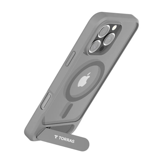 Чехол магнитный TORRAS Pstand Series для iPhone 16 Pro Max Gray (X00FX1944)