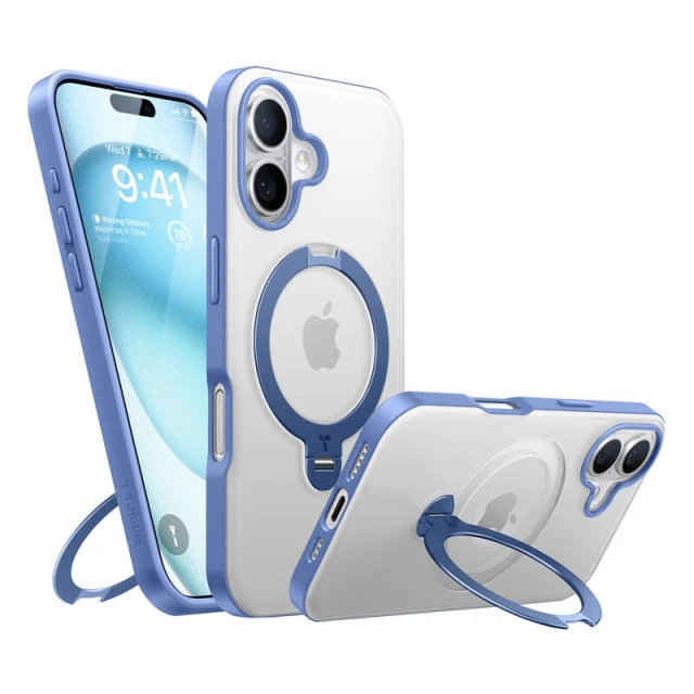 Чехол Torras Ostand Spin iPhone 16 Blue (X00FX1980)