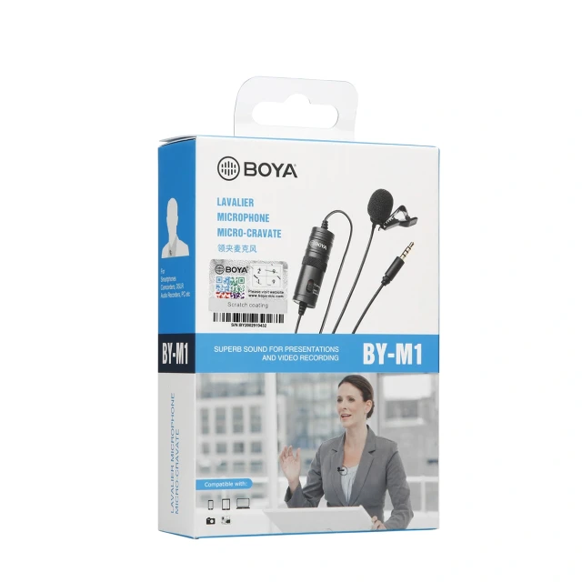 Мікрофон петельний BOYA BY-M1 дротовий Black (6971008020809)