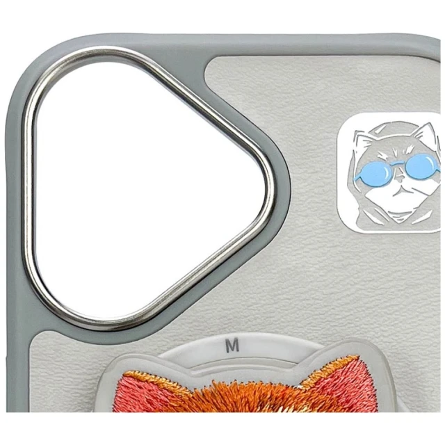 Чохол Nimmy Glasses Cool Cat для iPhone 16 Gray with MagSafe (N-YJKM-CXZH-IP16-05)