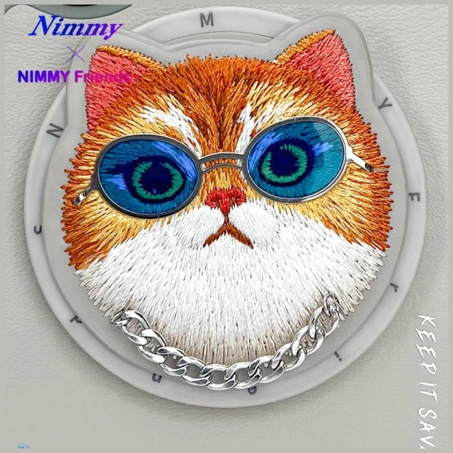 Чохол Nimmy Glasses Cool Cat для iPhone 16 Gray with MagSafe (N-YJKM-CXZH-IP16-05)