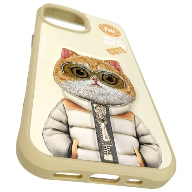 Чохол Nimmy Cool&Cute 2.0 Cat для iPhone 15 Khaki (N-KM-IP15-05-A)