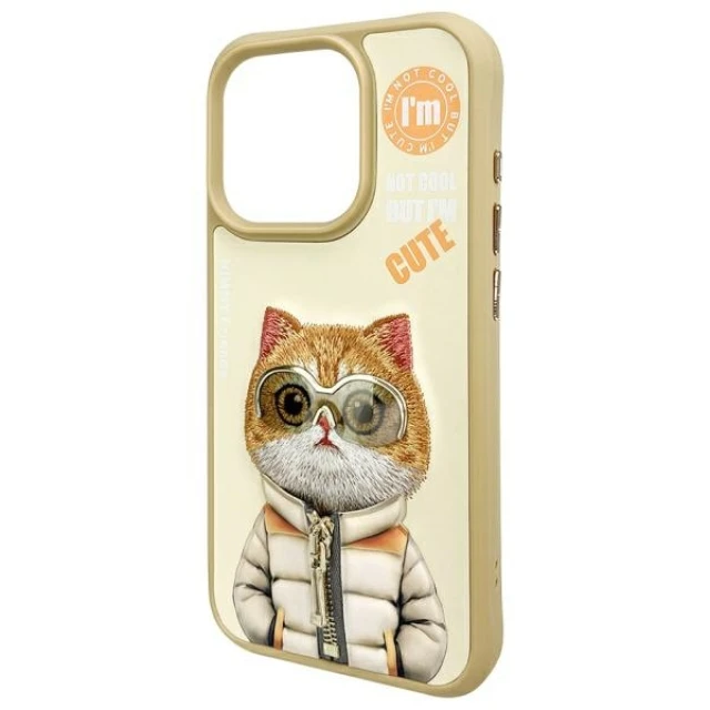 Чохол Nimmy Cool&Cute 2.0 Cat для iPhone 15 Pro Khaki (N-KM-IP15-PRO-05-A)
