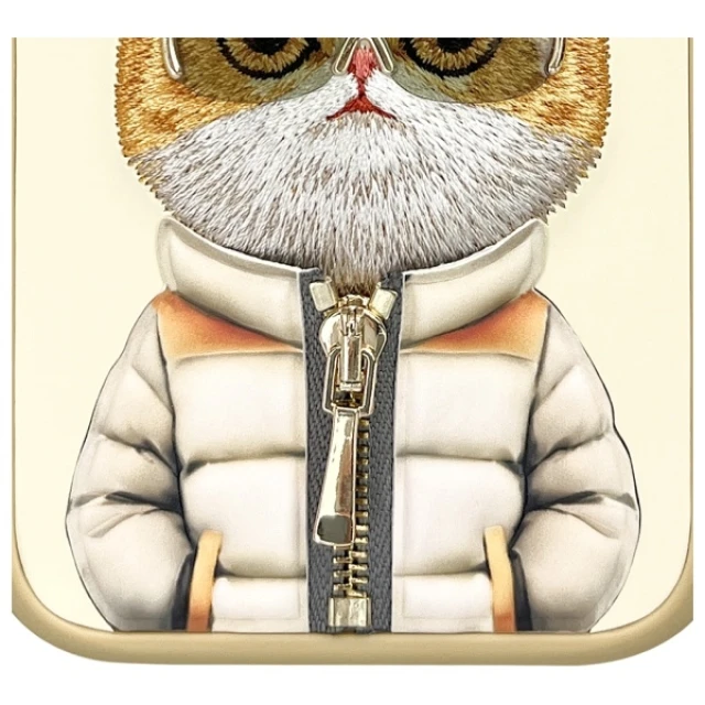 Чохол Nimmy Cool&Cute 2.0 Cat для iPhone 15 Pro Khaki (N-KM-IP15-PRO-05-A)