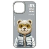 Чехол Nimmy Cool&Cute 2.0 Bear для iPhone 15 Gray (N-KM-IP15-011-A)