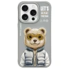 Чохол Nimmy Cool&Cute 2.0 Bear для iPhone 15 Pro Max Gray (N-KM-IP15-PRO-MAX-011-A)