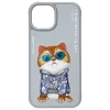Чохол Nimmy Glasses Cool Cat для iPhone 15 Gray (N-YJ-IP15-05-B)