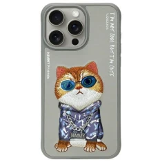 Чохол Nimmy Glasses Cool Cat для iPhone 15 Pro Max Gray (N-YJ-IP15-PRO-MAX-05-B)