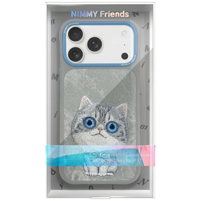Чохол Nimmy Big Eyed Pet 2.0 Cat для iPhone 17 Gray (N-XDY-IP17-023)