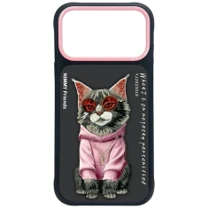 Чохол Nimmy Glasses Cool Cat для iPhone 17 Pro Max Black (N-YJ-IP17-Pro-Max-018)