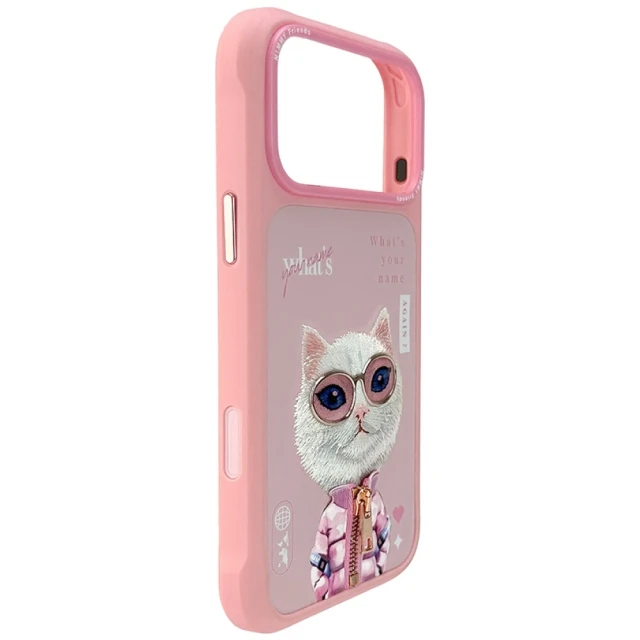 Чохол Nimmy Cool&Cute 2.0 Cat для iPhone 17 Pro Max Pink (N-KMLL-IP17-Pro-Max-04)