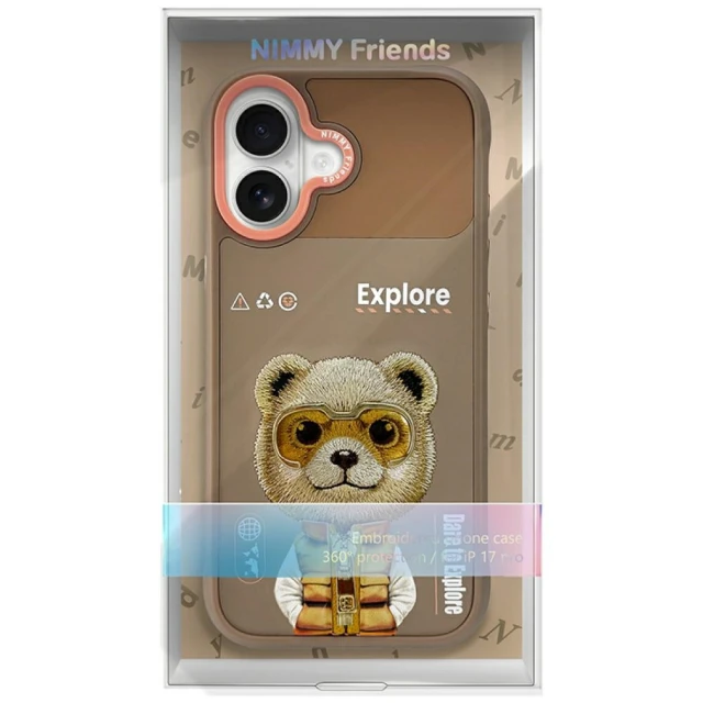 Чохол Nimmy Cool&Cute 2.0 Bear для iPhone 17 Beige (N-KMLL-IP17-011B)