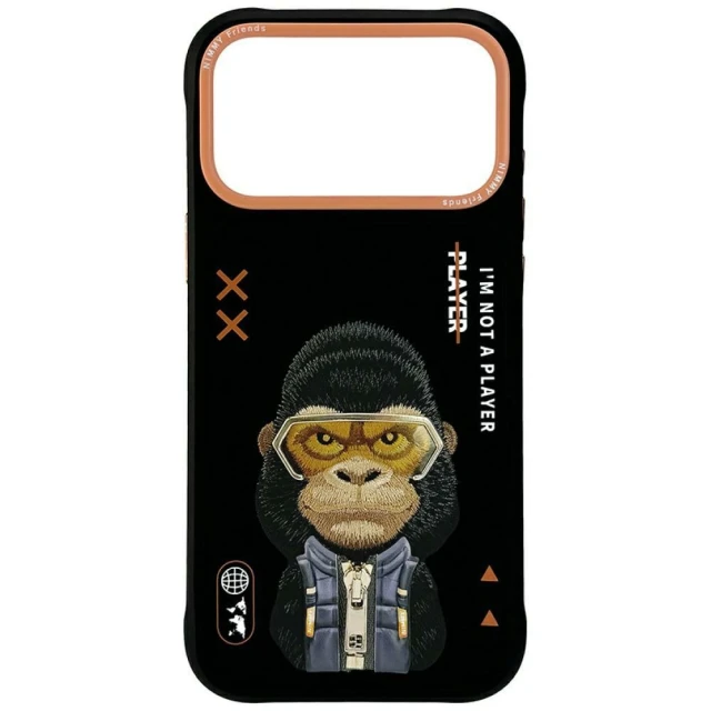 Чохол Nimmy Cool&Cute 2.0 Gorilla для iPhone 17 Pro Max Black (N-KMLL-IP17-Pro-Max-016)
