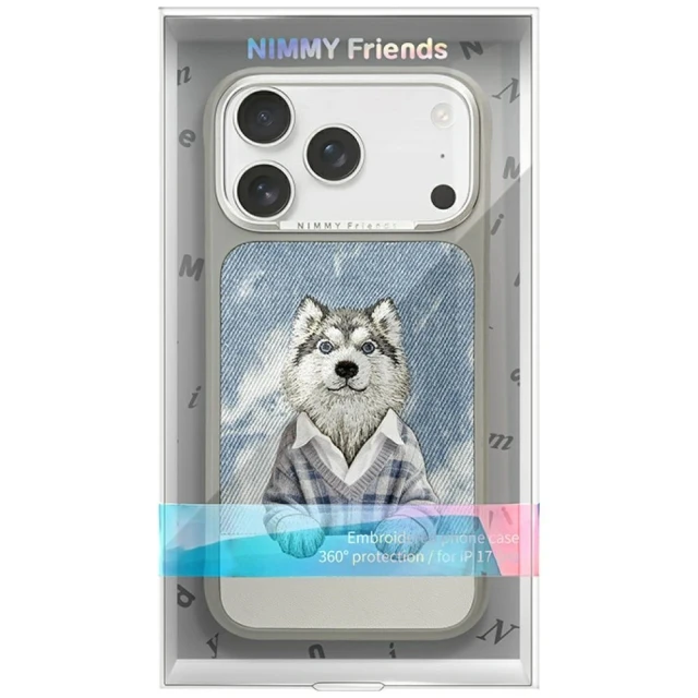 Чохол Nimmy Gentle Pets Series Dog для iPhone 17 Pro Grey with MagSafe (N-YSMC-IP17-PRO-037)