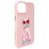 Чохол Nimmy Glasses Cool Cat для iPhone 15 Pink (N-YJ-IP15-04)