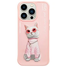 Чохол Nimmy Glasses Cool Cat для iPhone 15 Pro Max Pink (N-YJ-IP15-PRO-MAX-04)