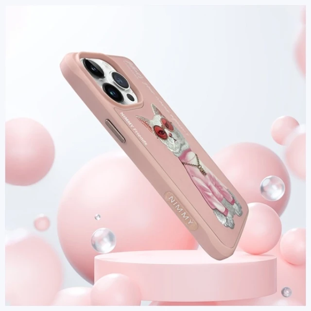 Чохол Nimmy Glasses Cool Cat для iPhone 15 Pro Max Pink (N-YJ-IP15-PRO-MAX-04)
