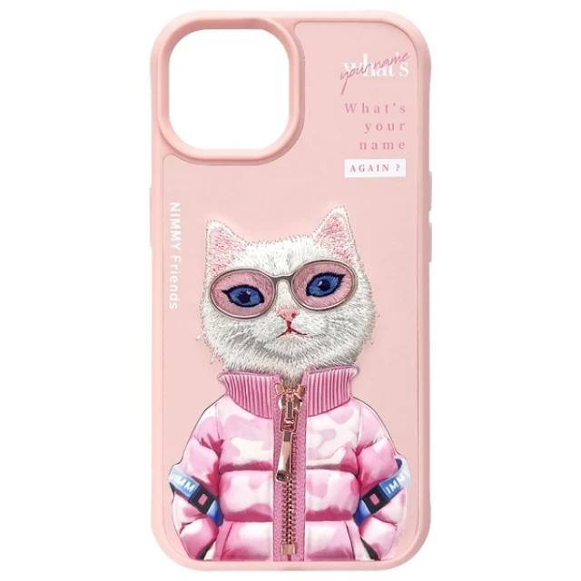 Чохол Nimmy Cool&Cute 2.0 Cat для iPhone 15 Pink (N-KM-IP15-04)