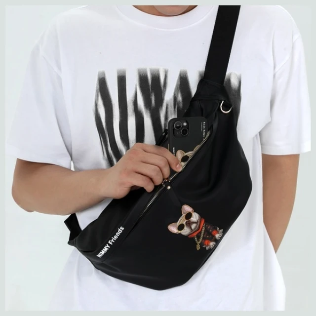 Сумка Nimmy Crossbody Glasses Cool Dog Black (N-YJ-XB-01)