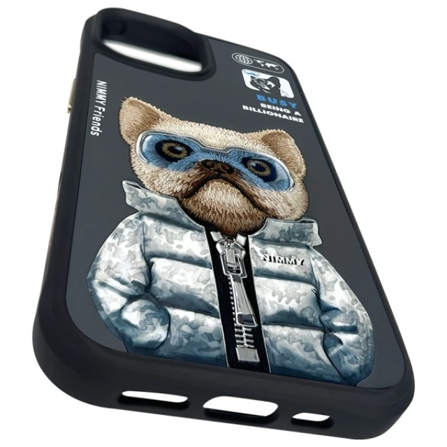 Чохол Nimmy Cool&Cute 2.0 Dog для iPhone 15 Black (N-KM-IP15-01)