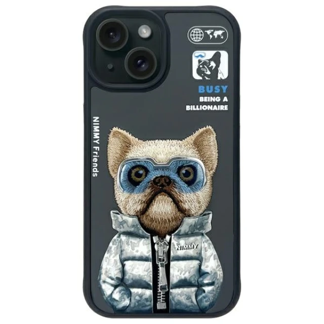 Чохол Nimmy Cool&Cute 2.0 Dog для iPhone 15 Black (N-KM-IP15-01)