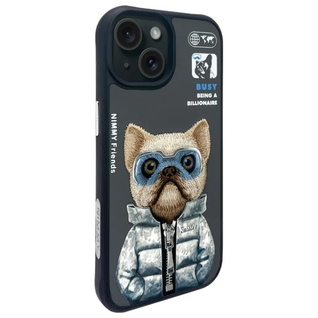Чохол Nimmy Cool&Cute 2.0 Dog для iPhone 15 Black (N-KM-IP15-01)