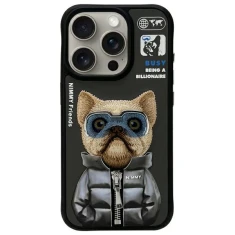 Чохол Nimmy Cool&Cute 2.0 Dog для iPhone 15 Pro Max Black (N-KM-IP15-PRO-MAX-01)