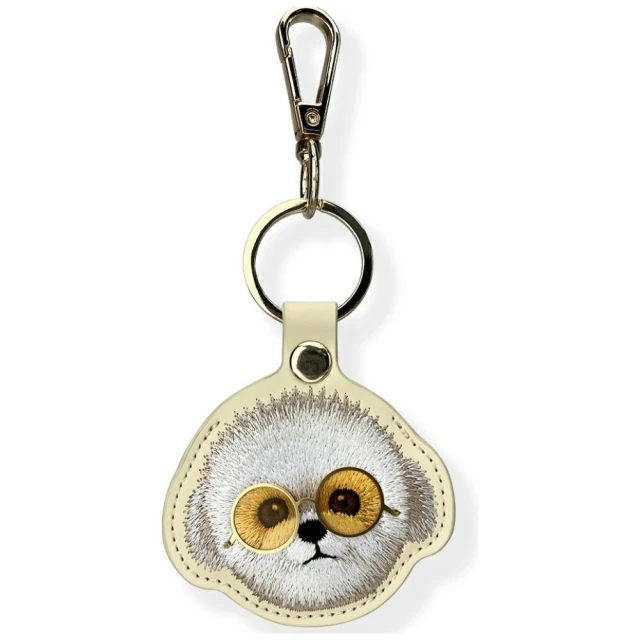 Чохол-брелок Nimmy для AirTag Glasses Cool Dog Khaki (N-YJ-YSK-02)
