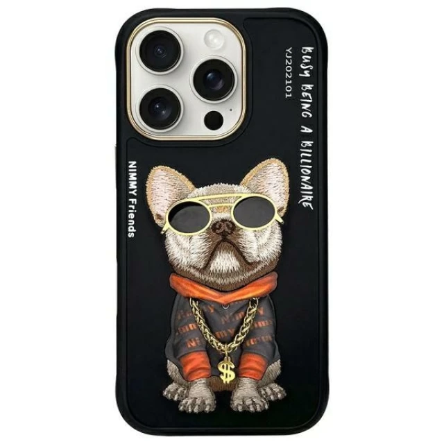 Чохол Nimmy Glasses Cool Dog для iPhone 16 Pro Black (N-YJ-IP16-PRO-01)
