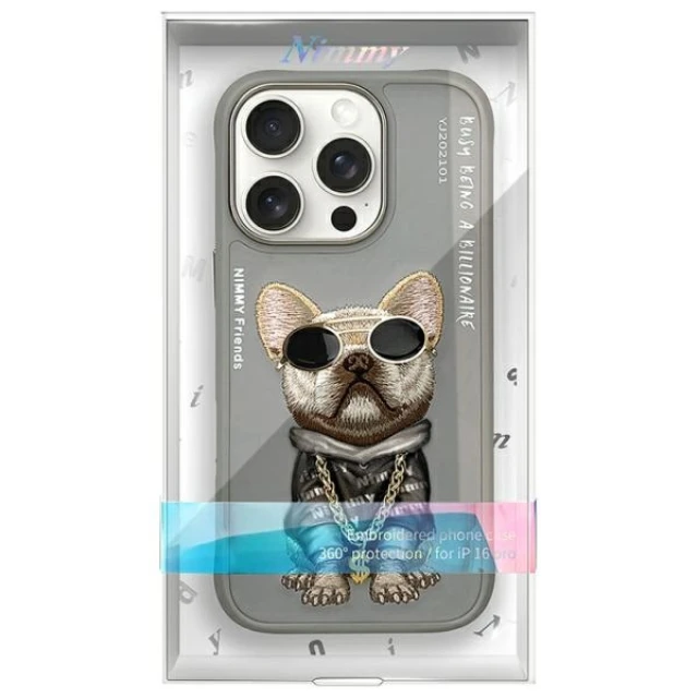 Чохол Nimmy Glasses Cool Dog для iPhone 16 Pro Max Gray (N-YJ-IP16-PRO-MAX-01-B)