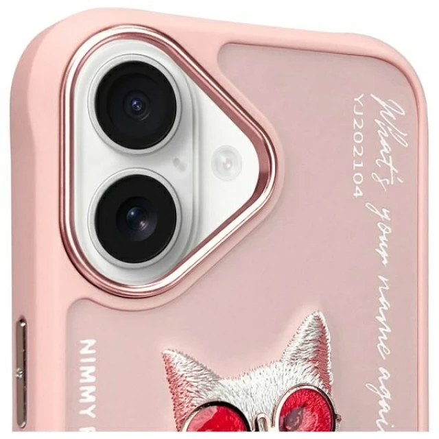 Чохол Nimmy Glasses Cool Cat для iPhone 16 Pink (N-YJ-IP16-04)