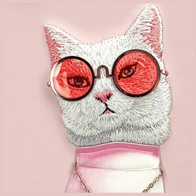 Чохол Nimmy Glasses Cool Cat для iPhone 16 Pink (N-YJ-IP16-04)