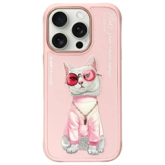 Чохол Nimmy Glasses Cool Cat для iPhone 16 Pro Max Pink (N-YJ-IP16-PRO-MAX-04)