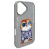 Чехол Nimmy Glasses Cool Cat для iPhone 16 Gray (N-YJ-IP16-05-B)