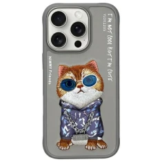 Чохол Nimmy Glasses Cool Cat для iPhone 16 Pro Max Gray (N-YJ-IP16-PRO-MAX-05-B)