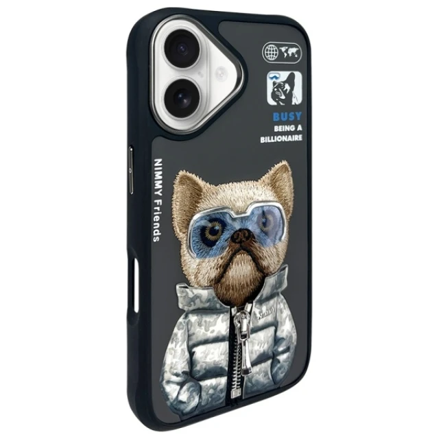 Чохол Nimmy Cool&Cute 2.0 Dog для iPhone 16 Black (N-KM-IP6-01)
