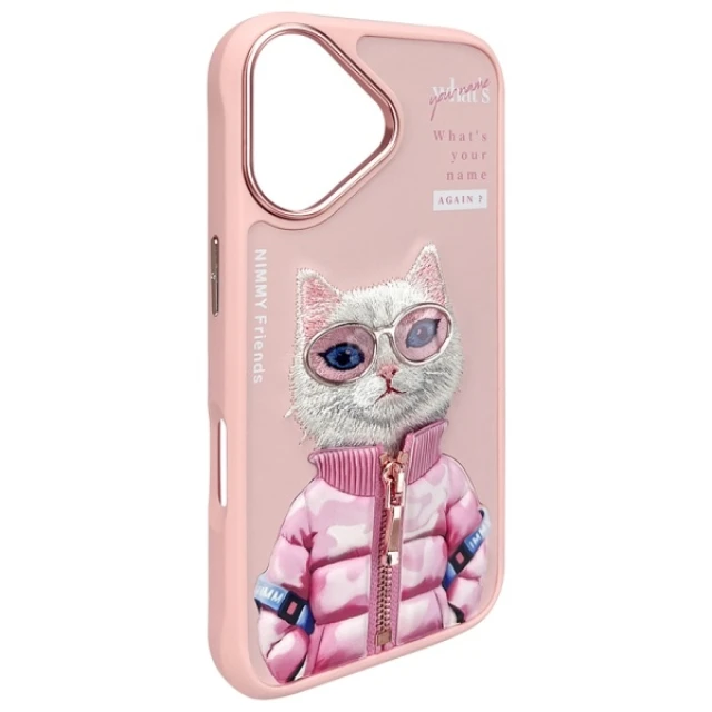 Чохол Nimmy Cool&Cute 2.0 Cat для iPhone 16 Pink (N-KM-IP6-04)