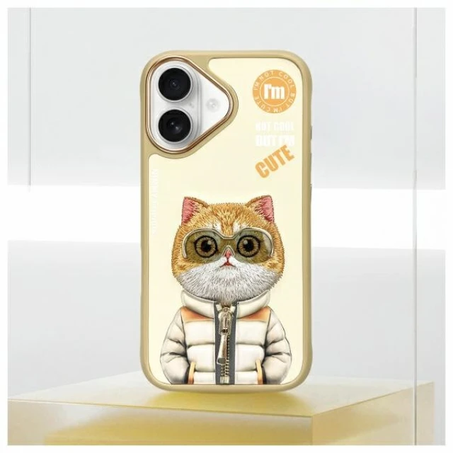 Чохол Nimmy Cool&Cute 2.0 Cat для iPhone 16 Khaki (N-KM-IP6-05)