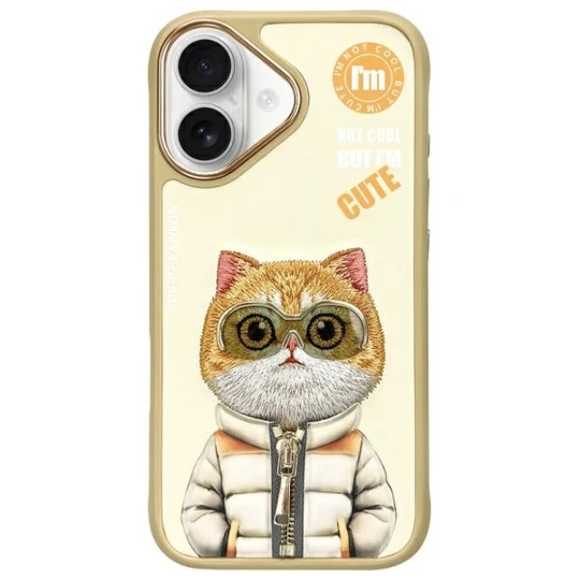 Чохол Nimmy Cool&Cute 2.0 Cat для iPhone 16 Khaki (N-KM-IP6-05)