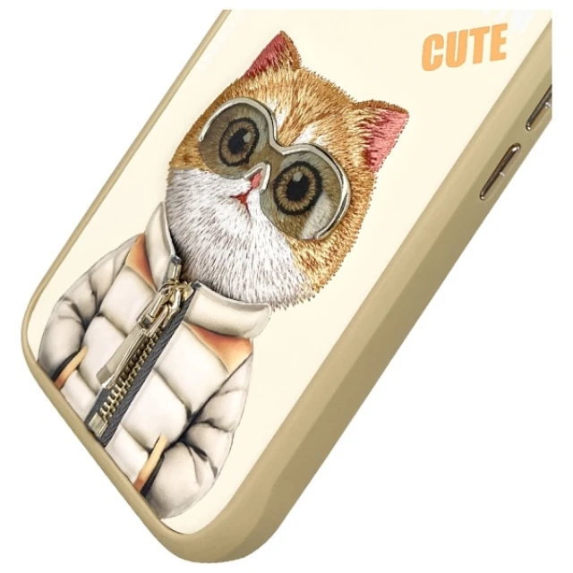 Чохол Nimmy Cool&Cute 2.0 Cat для iPhone 16 Khaki (N-KM-IP6-05)