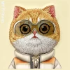 Чохол Nimmy Cool&Cute 2.0 Cat для iPhone 16 Pro Khaki (N-KM-IP16-PRO-05)