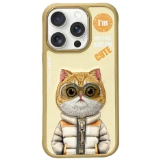 Чохол Nimmy Cool&Cute 2.0 Cat для iPhone 16 Pro Max Khaki (N-KM-IP16-PRO-MAX-05)